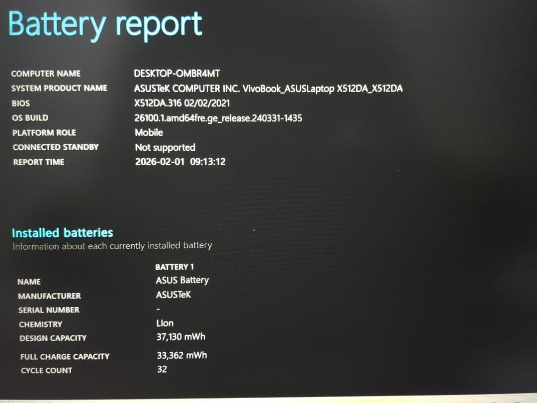 VivoBook X512DA Ryzen 5 8GBメモリ・512GBSSD
