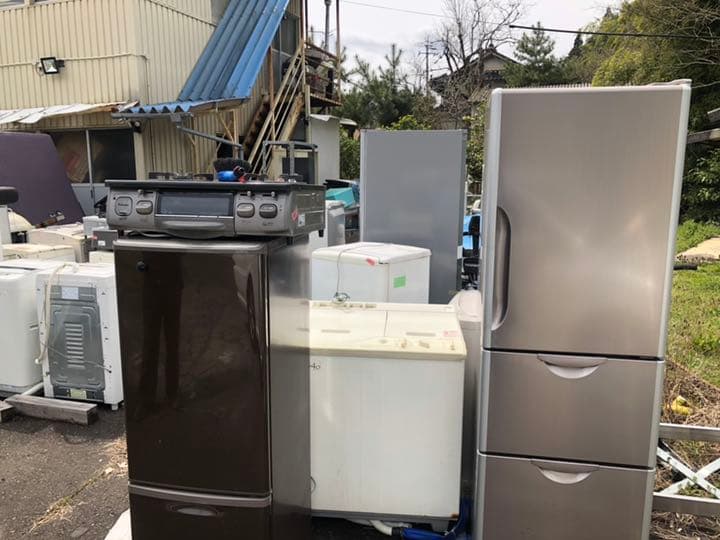 冷蔵庫  洗濯機  電子レンジ  ガスコンロ