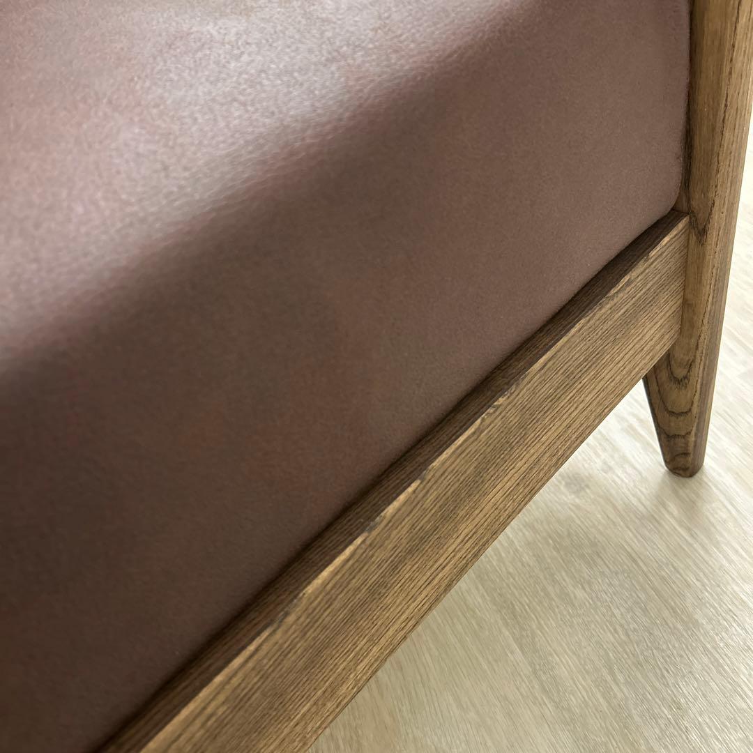 展示品☆1人掛ソファ 1Pソファ ラウンジチェア 北欧風 木部フレーム おしゃれ