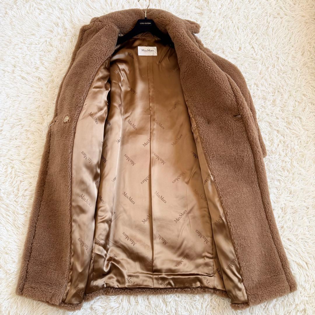 新品タグ付　マックスマーラ　テディベアコート　キャメル88%　M相当　シルク混