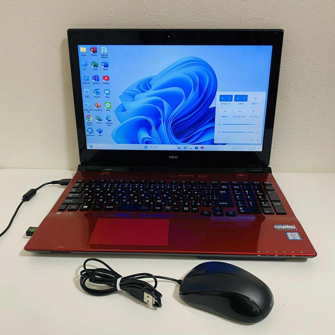 Y79 NECノートパソコンSSD高速WEBカメラWindows11オフィス付き