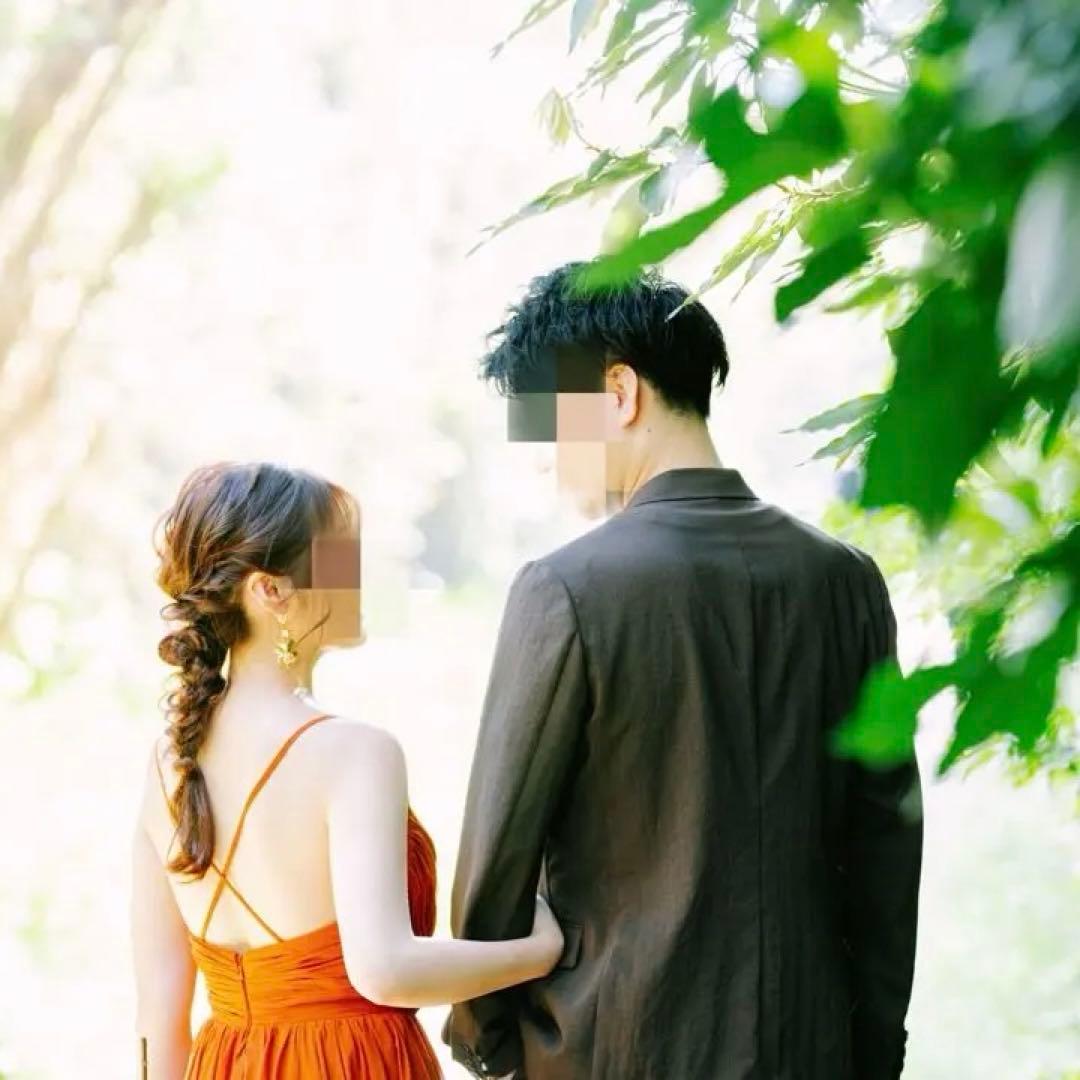 【りさ】カラードレス　テラコッタ　(前撮り・ウエディングドレス)