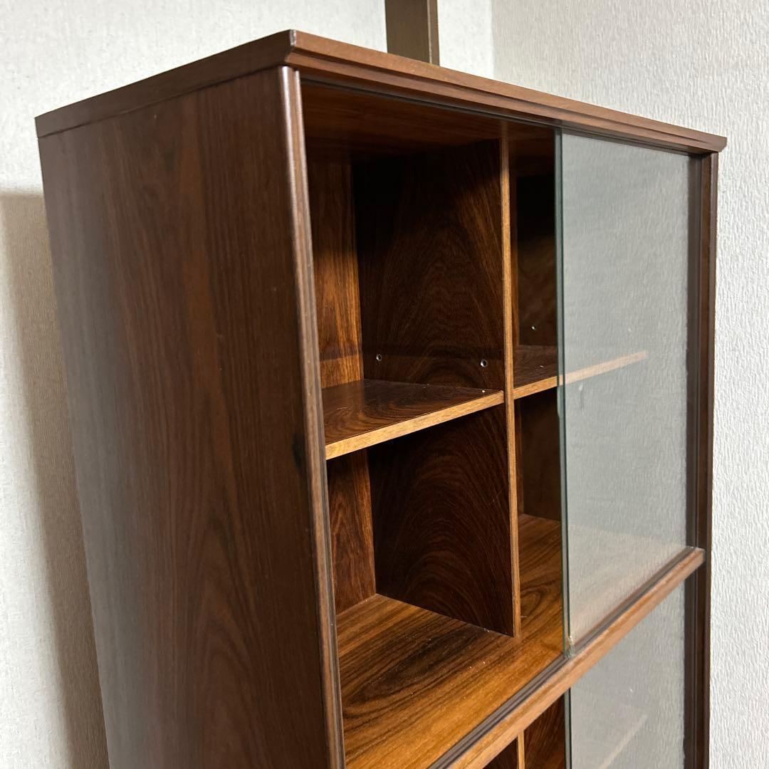 昭和レトロ 木製ガラス扉付きディスプレイキャビネット　８月１７日まで
