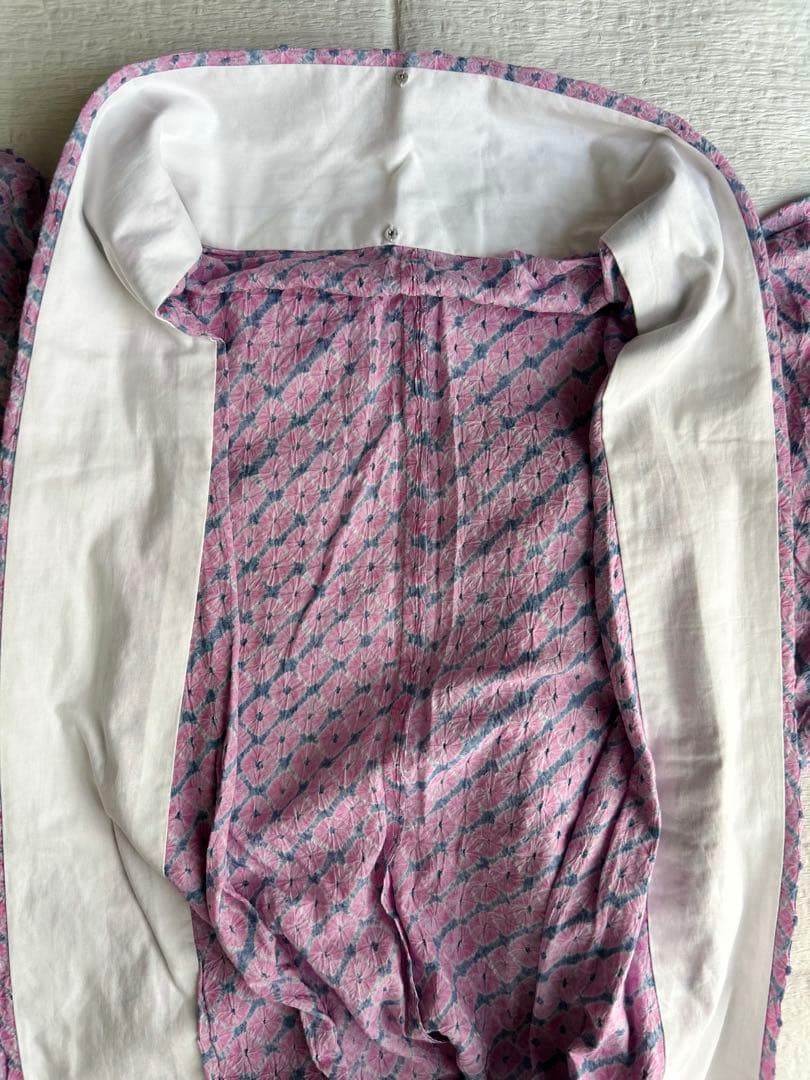 #総絞り浴衣 #蜘蛛絞り #国内仕立て #広襟 #トールサイズ #裄丈長め