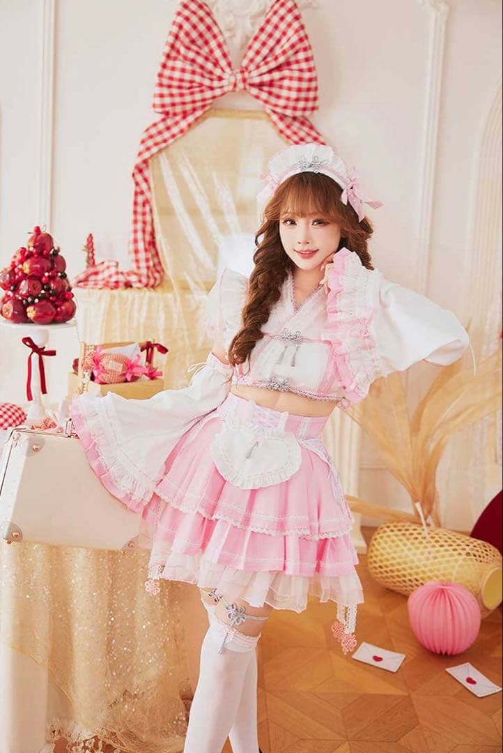 Malymoon ラブミードール巫女メイド ピンク