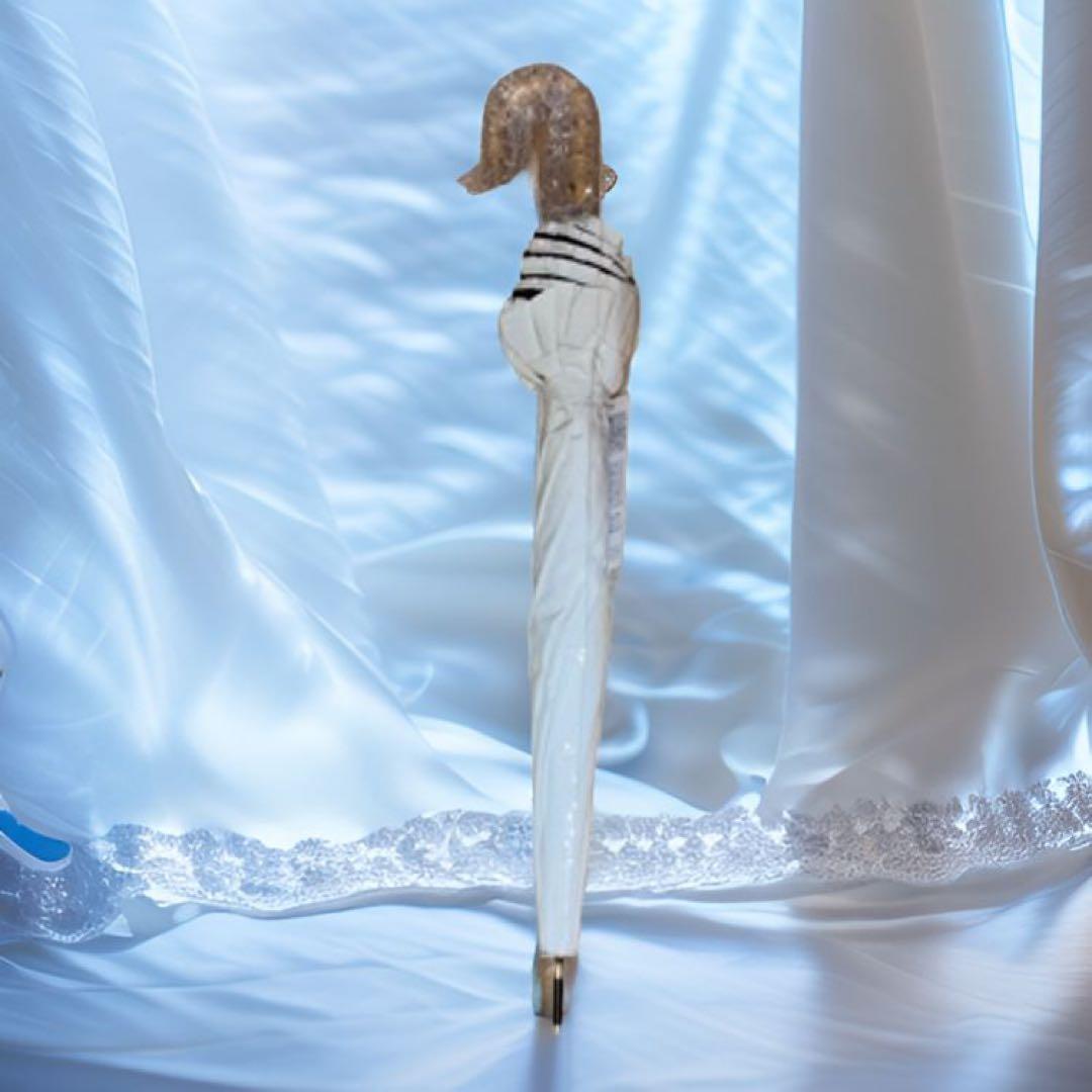 COKAGE+ 楽天市場限定　日傘　竹手元 フリル　リリィホワイト