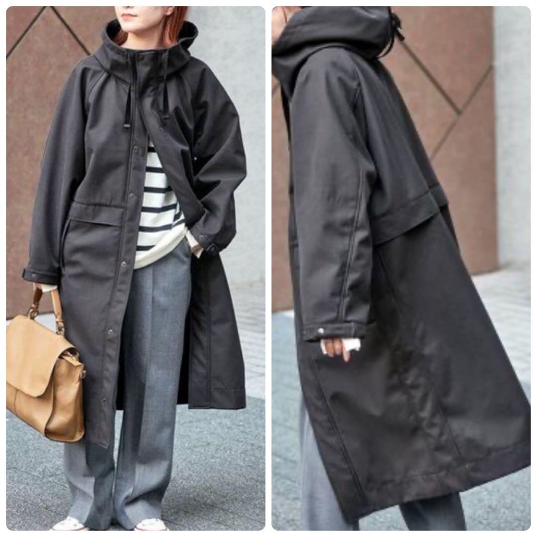 完売品✨Spick&Span ボンディングフードデッドコート　23AW 黒