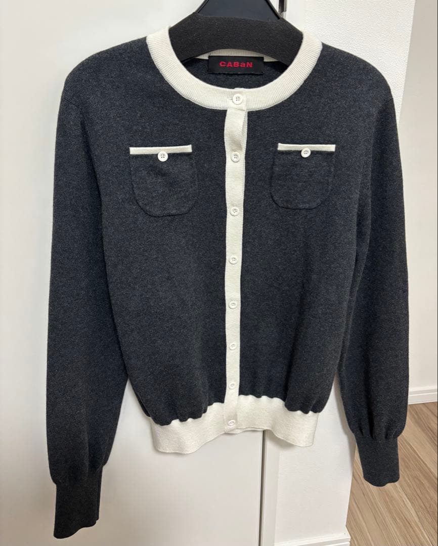 CABAN コットンカシミヤ クルーネックカーディガン