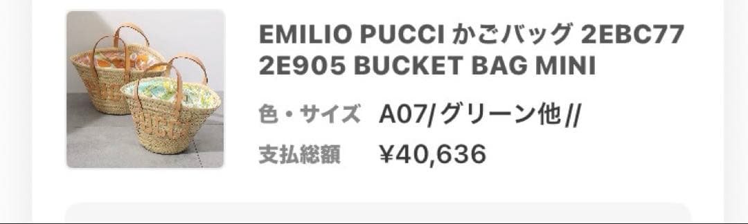 美品　正規品エミリオプッチかごバッグ