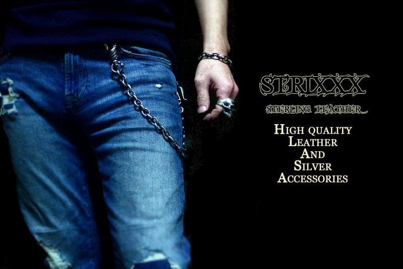 11　あずきウォレットチェーン（アクセント彫刻コマ入り）STRIXXXX