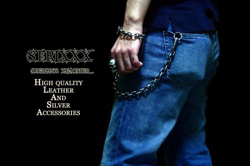 11　あずきウォレットチェーン（アクセント彫刻コマ入り）STRIXXXX