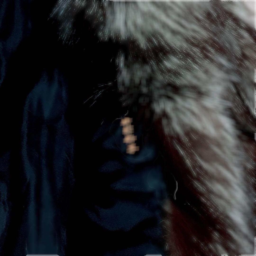 【肉厚✨極美品】総丈80 シルバーフォックス ファー 毛皮 L なめし柔らか◎