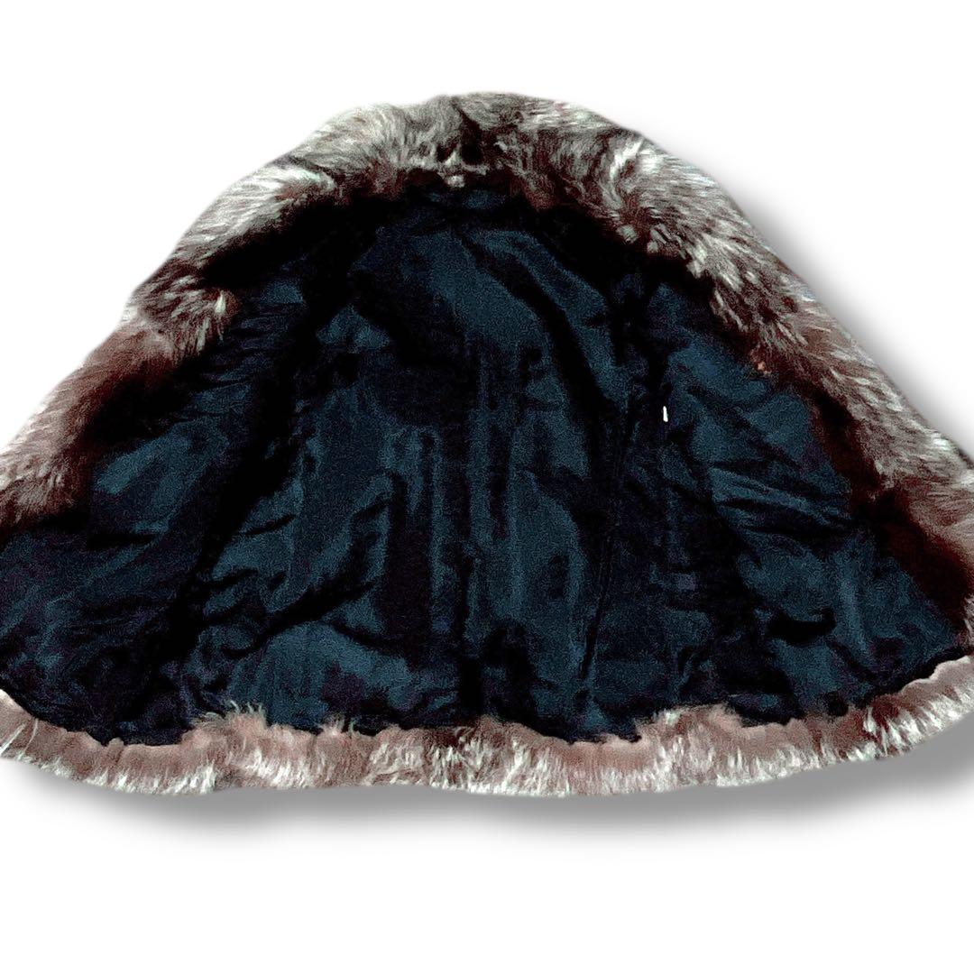 【肉厚✨極美品】総丈80 シルバーフォックス ファー 毛皮 L なめし柔らか◎