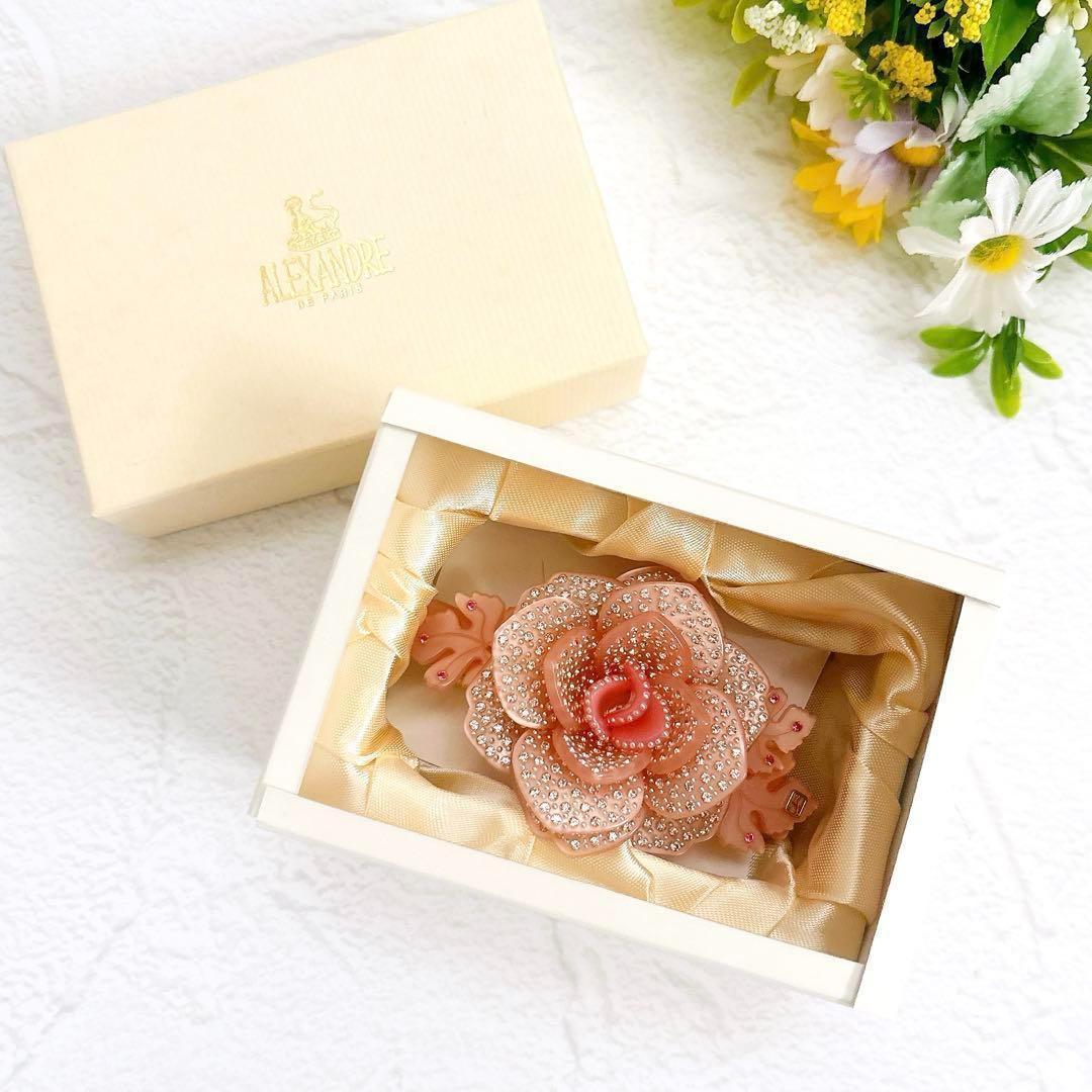 希少美品 Alexandre De Paris キラキラ ローズモチーフバレッタ