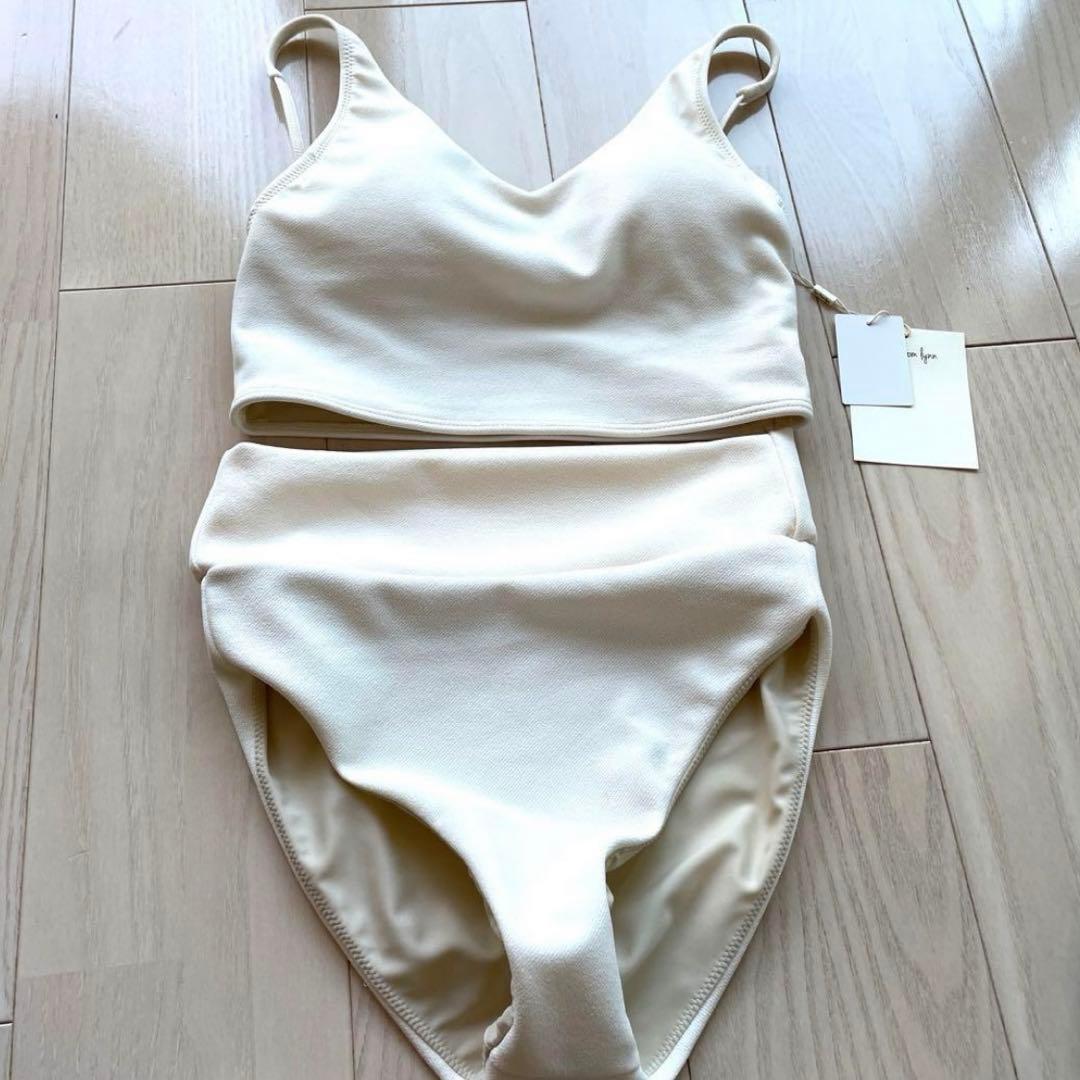 【新品】sandyfeet 2023 コラボ　セパレート水着　ホワイト