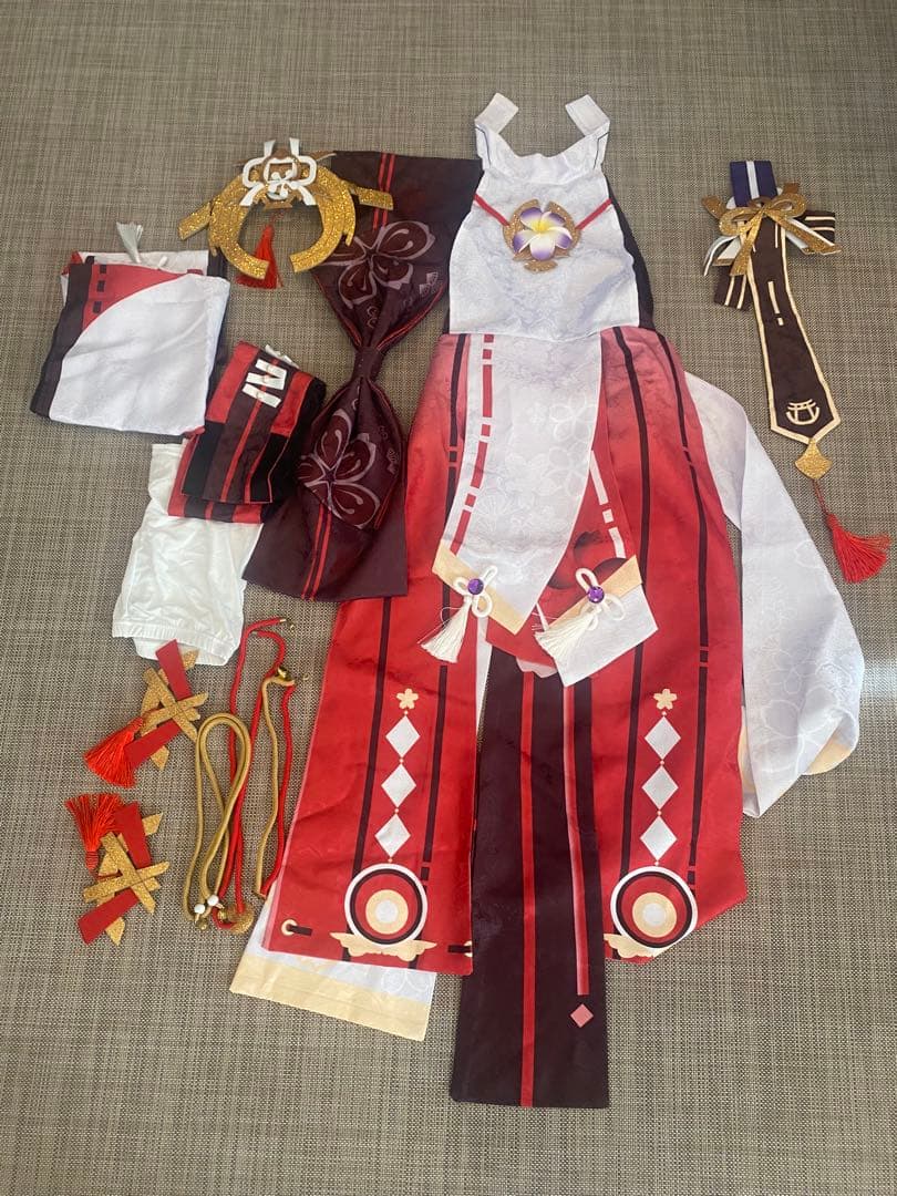 原神　八重神子　コスプレ衣装Lサイズ(靴・ウィッグあり)