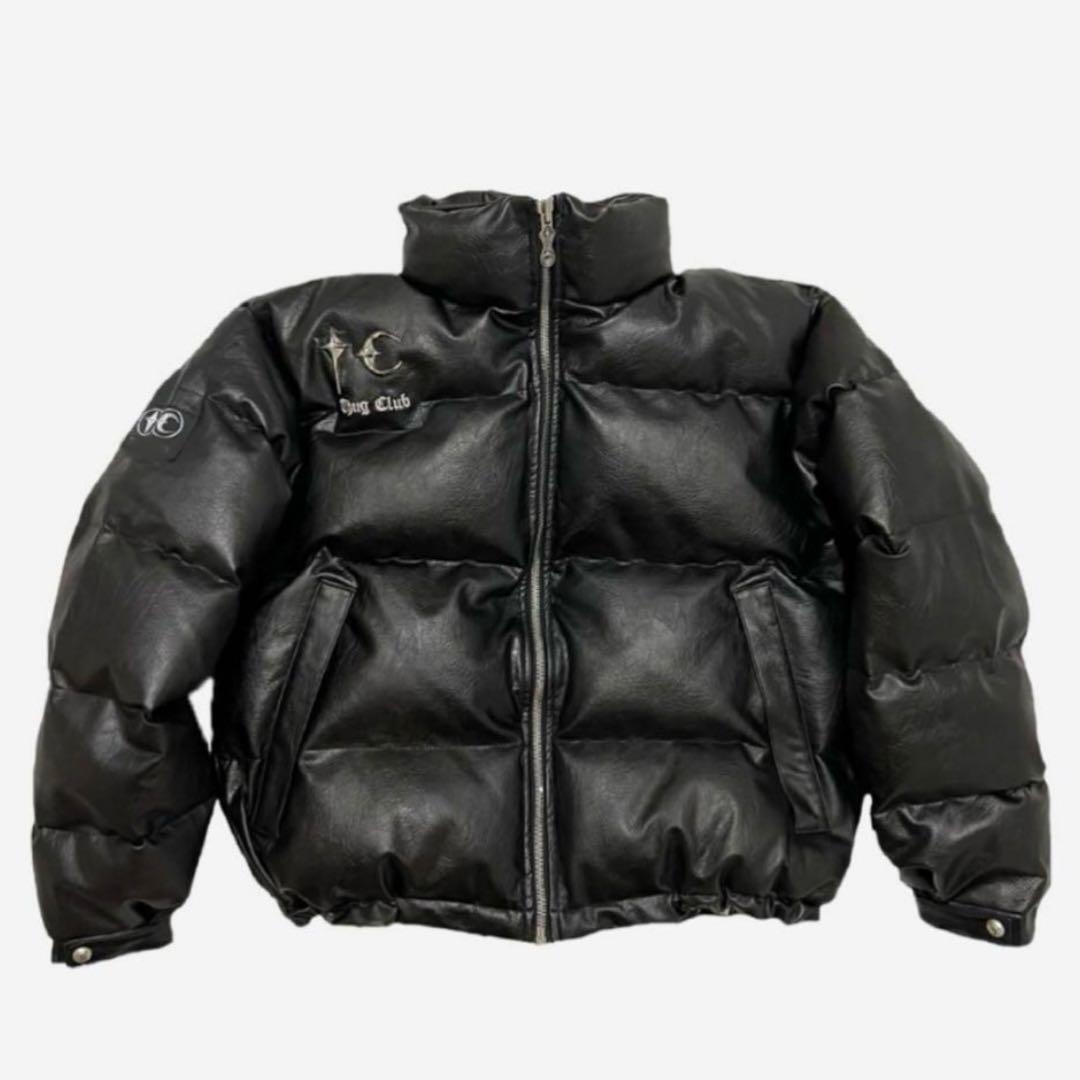 thug club Leather Puffer Jacket ダウンジャケット