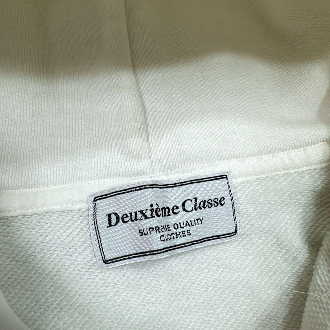 ドゥズィーエムクラス ダブルジップ パーカー 無地 ホワイト 日本製 ラクラス