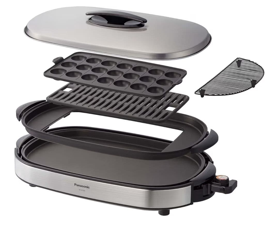 【Panasonic】 ホットプレート NF-W300-S