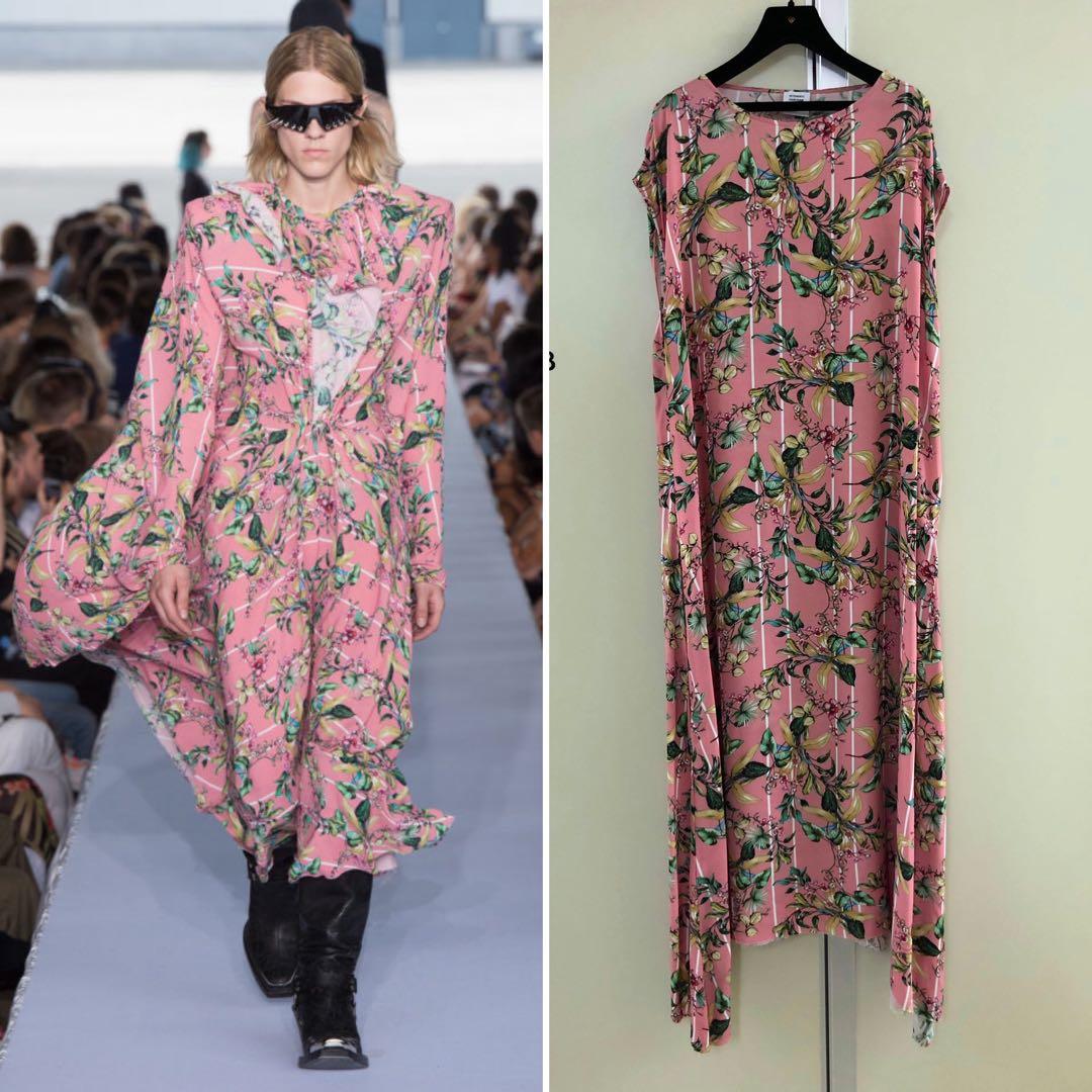 【VETEMENTS】PINK Floral ノースリーブ ワンピース