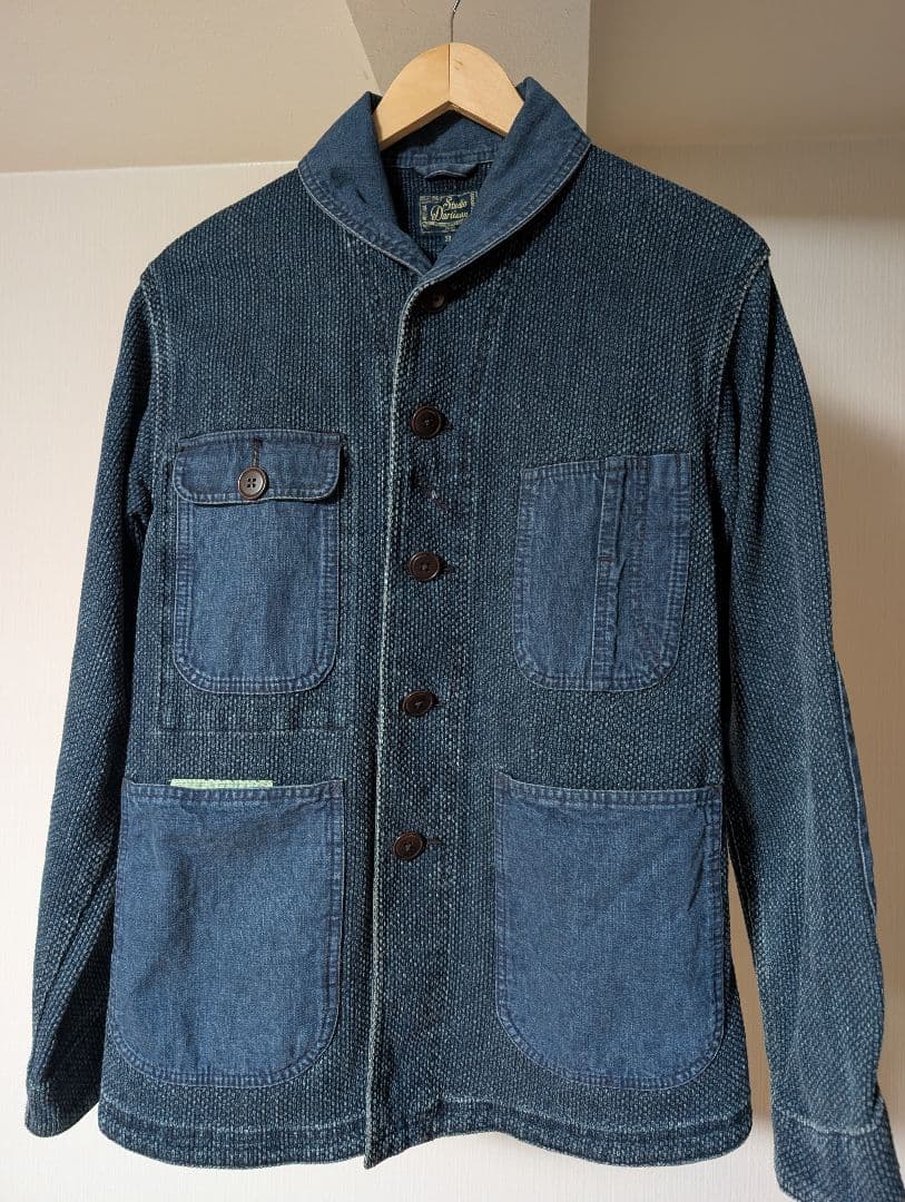 び　ダルチザン　刺子　カバーオール　デニム　38　ジャケット