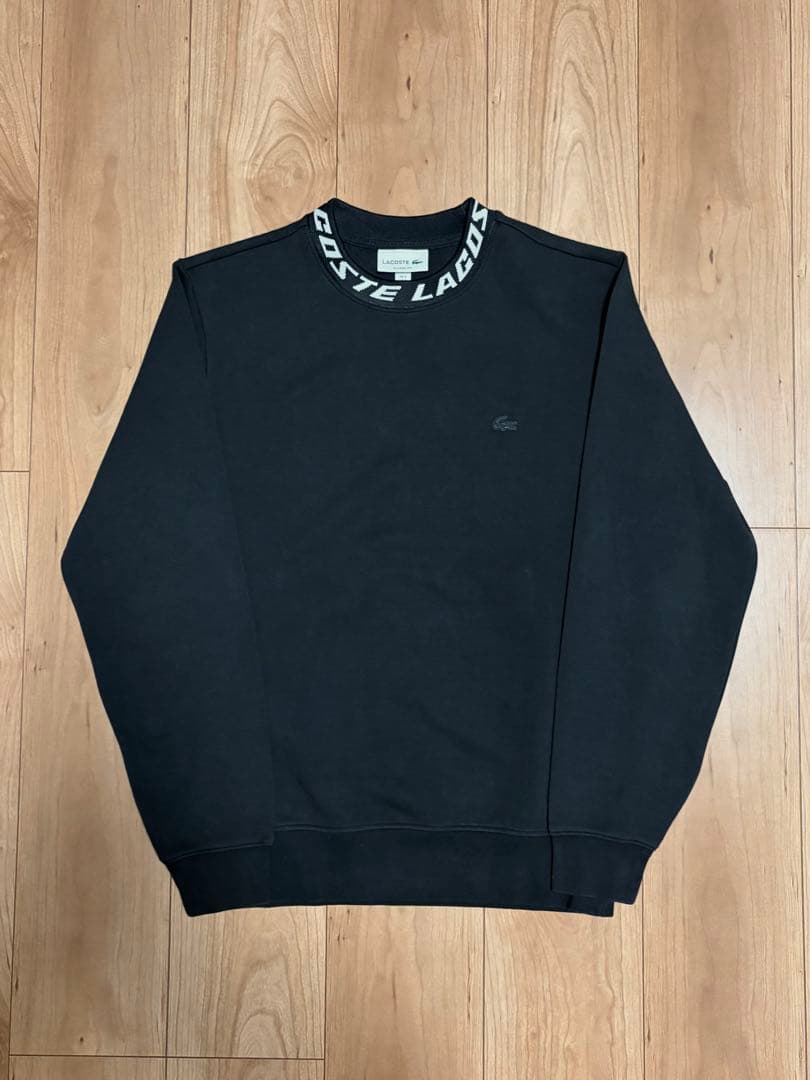 【美品】ラコステ　LACOSTE　ジャカードモックネックテックスウェット