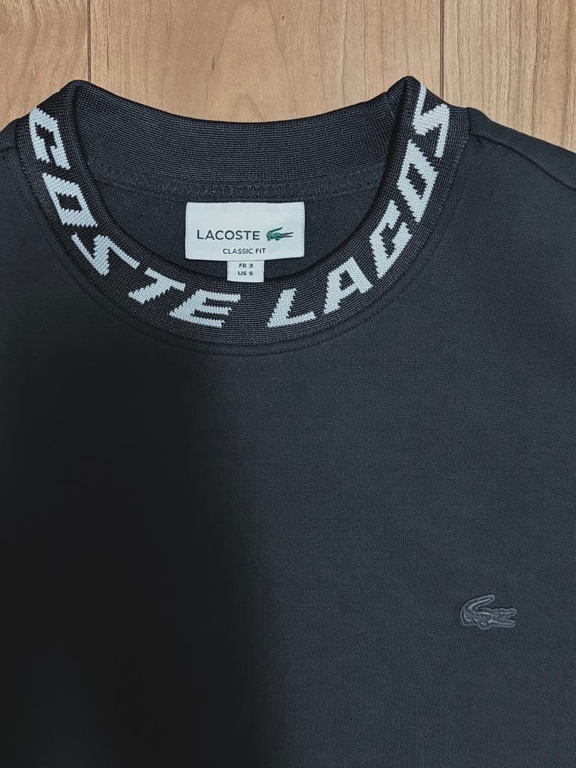 【美品】ラコステ　LACOSTE　ジャカードモックネックテックスウェット