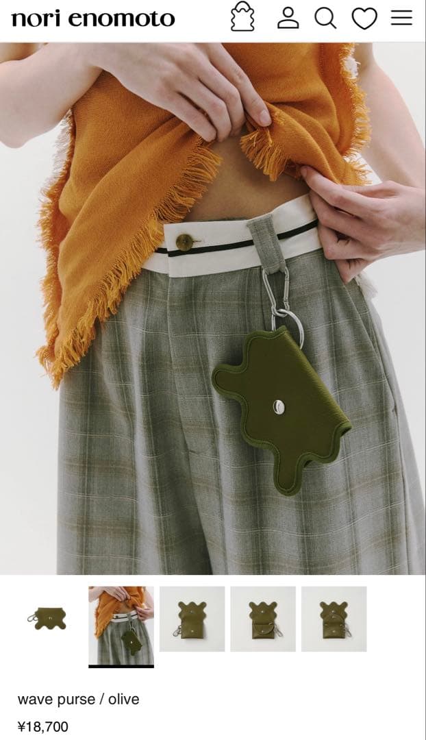 nori enomoto　wave mini chain ブルー