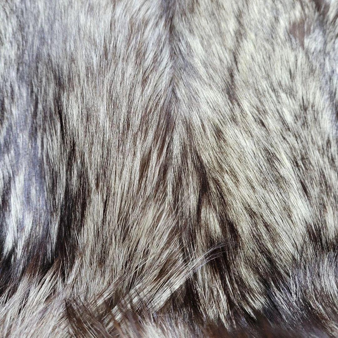 【美品】最高級 シルバーフォックス　毛皮コート　毛量◎　ゴージャス　ブラウン杢系