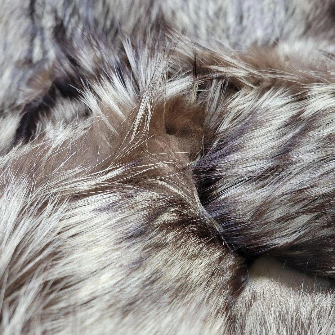 【美品】最高級 シルバーフォックス　毛皮コート　毛量◎　ゴージャス　ブラウン杢系