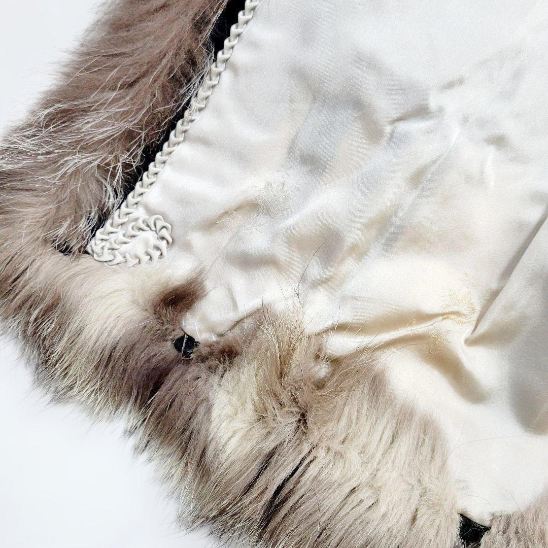 【美品】最高級 シルバーフォックス　毛皮コート　毛量◎　ゴージャス　ブラウン杢系