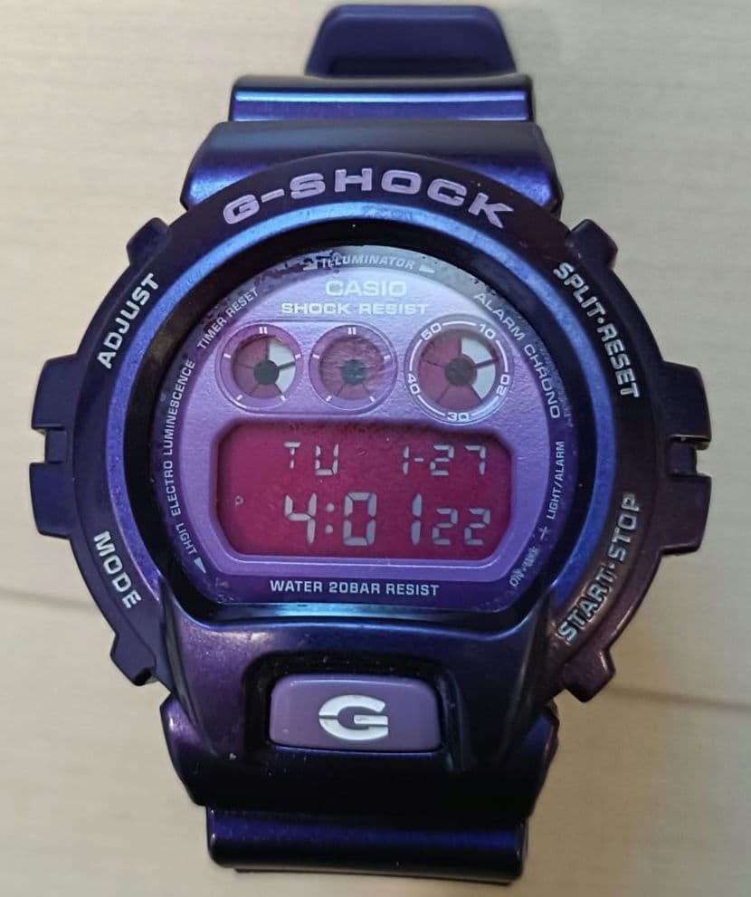 【希少】CASIO G-SHOCK DW 6900 クレイジーカラーズ パープル