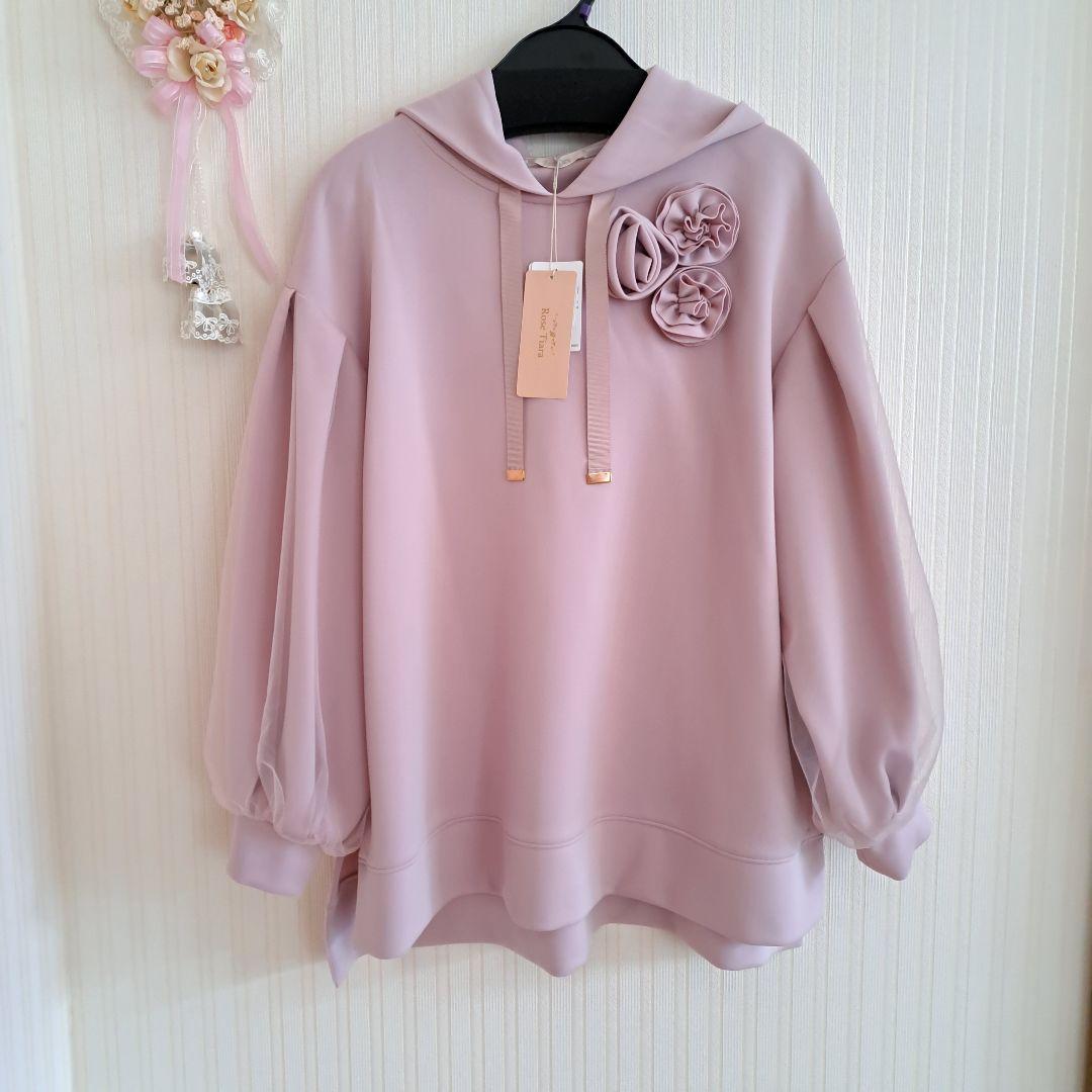 新品 オーバーサイズパーカー ローズティアラ 大きいサイズ42