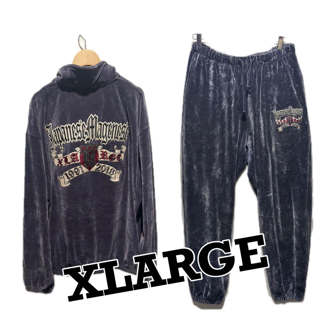 X-LARGE ジャパニーズマゲニーズ ベロア　上下セットアップ