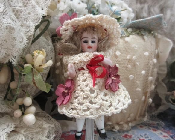 アンティーク　ミニョネット　☆　ビスクドール　ジャーマン