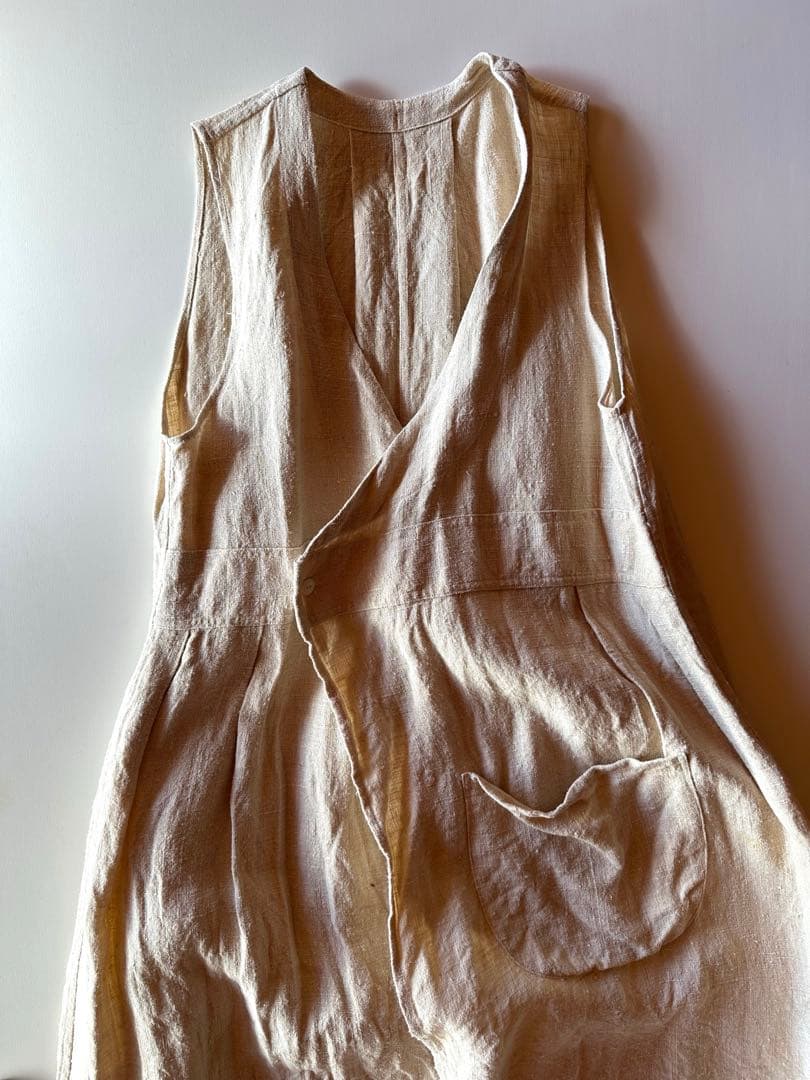 未使用　Doi エプロン/ フランスアンティーク生地モデル　交渉可