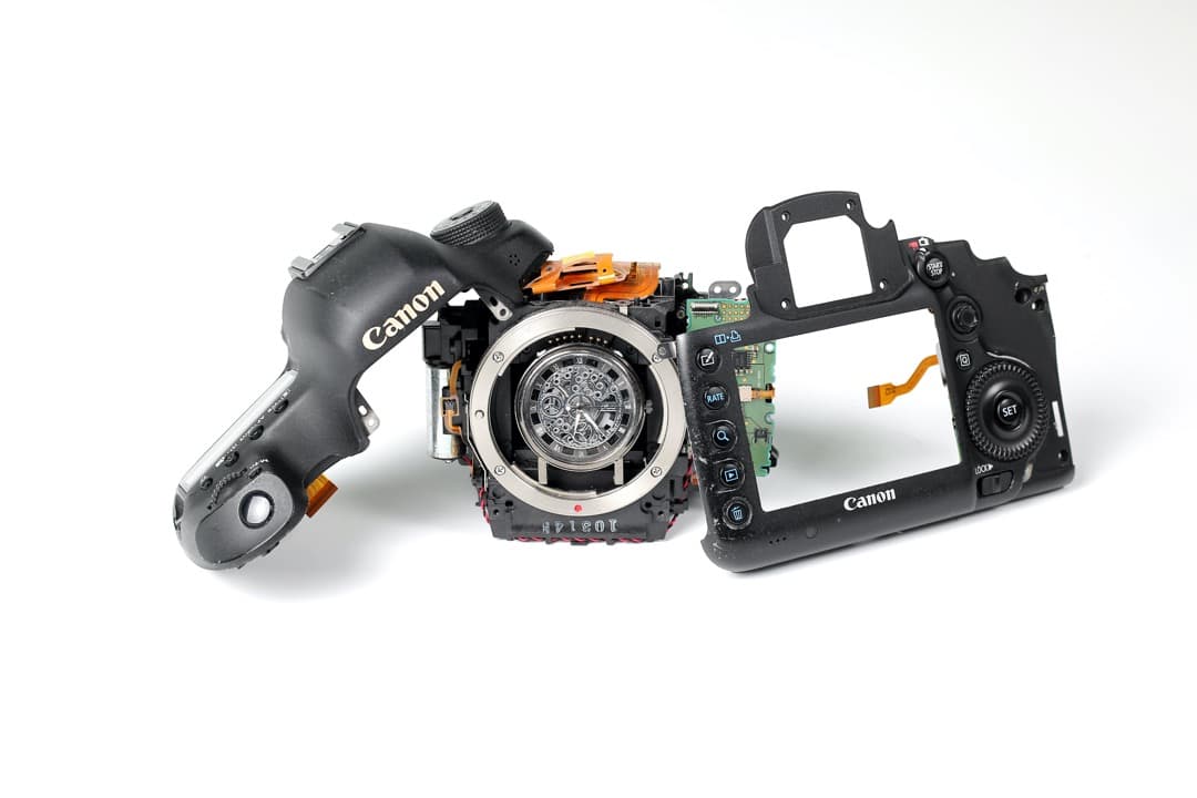 ハンドメイドカメラ型置時計、Canon EOS 5D mark3部品各種