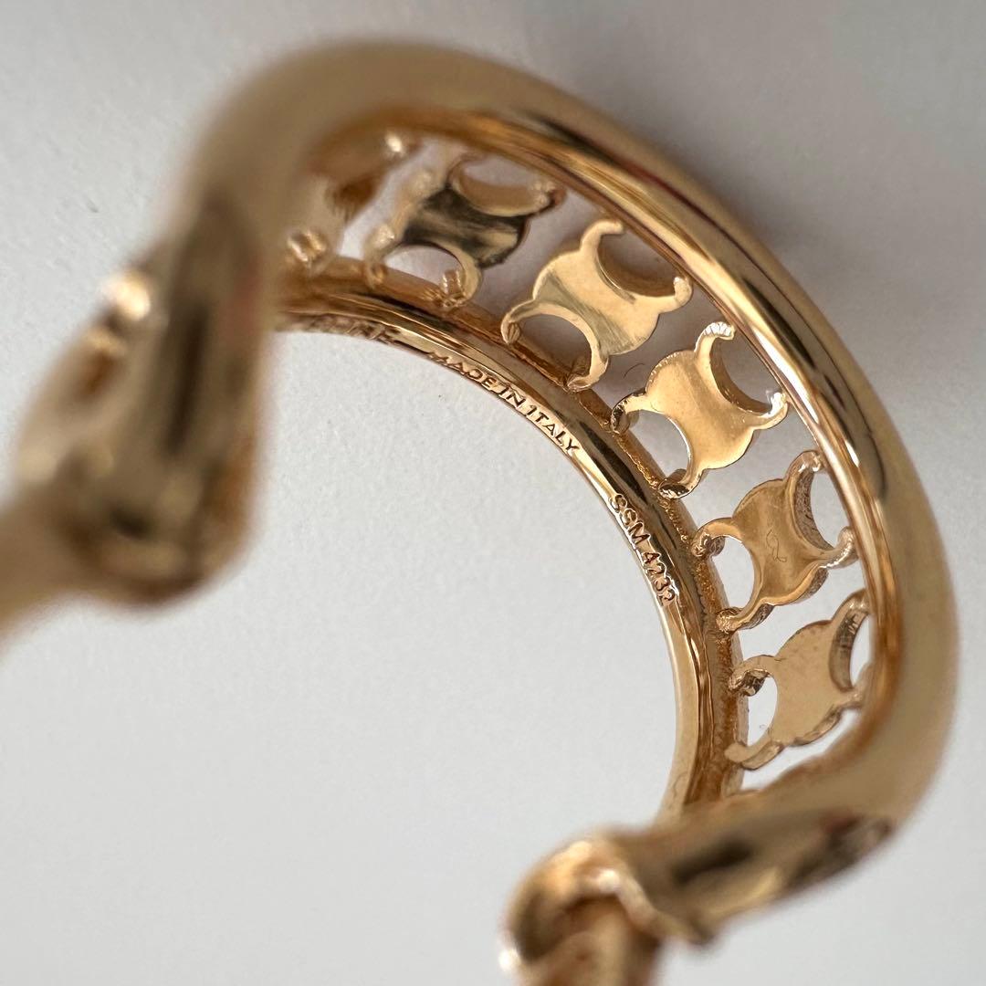 CELINE セリーヌ　トリオンフ　マルチフープ　フィニッシュ　ブラス　片耳のみ