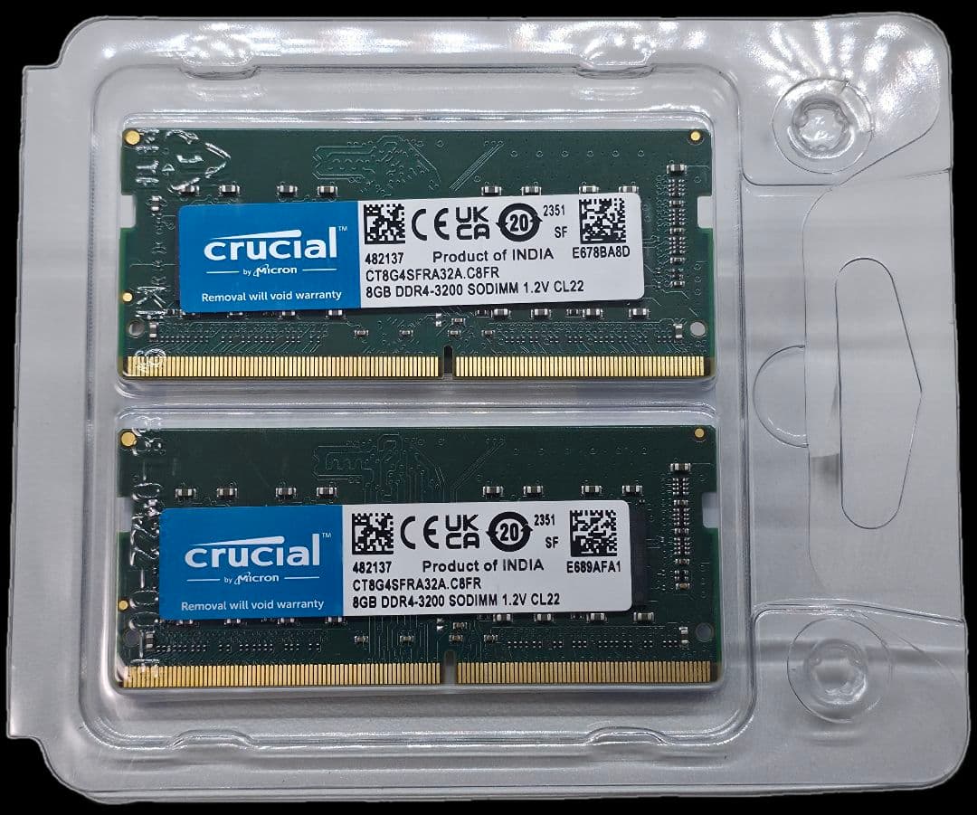 Crucial DDR4-3200 8GB 2枚セット