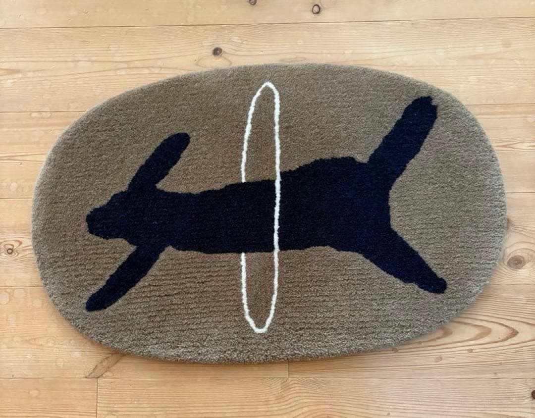 ミナペルホネン　runrun run ラグマット　ブラウン