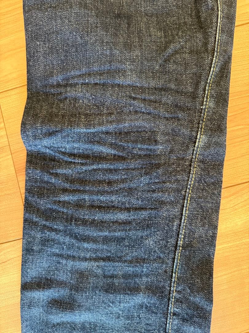 美品　フルカウント 1108 セルビッジ 濃紺 ストレート 革パッチ W27