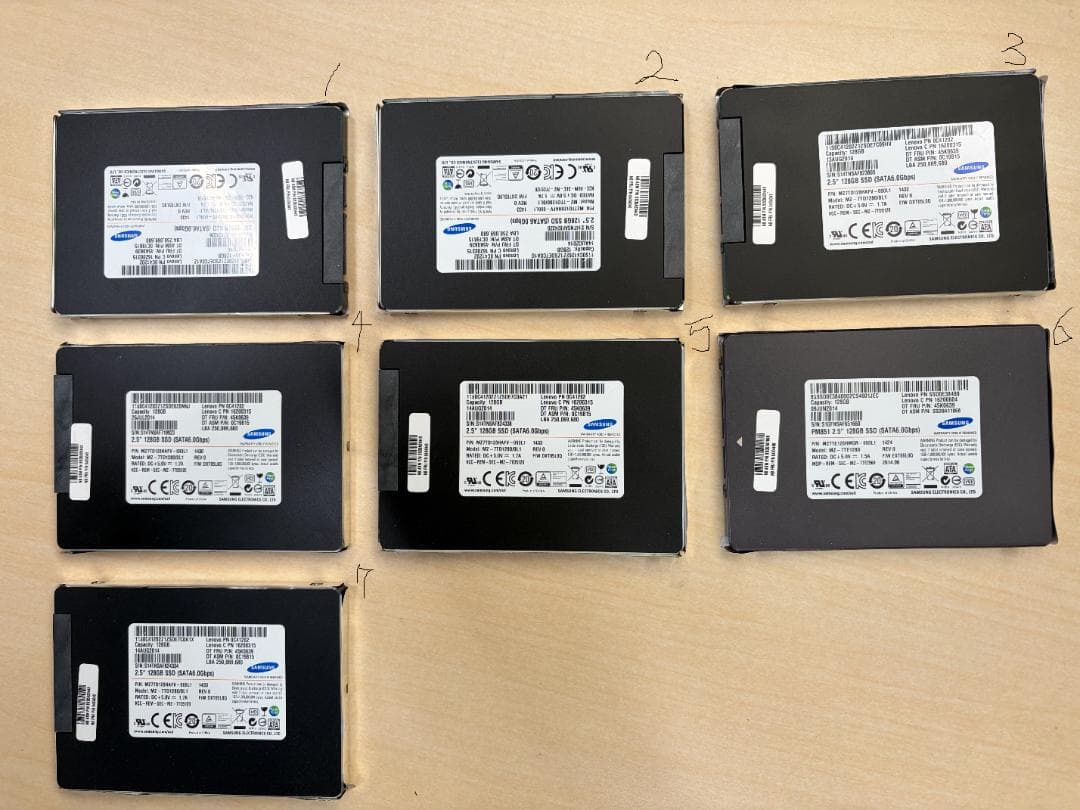 サムスン SAMSUNG SSD SATA 128GB 7枚