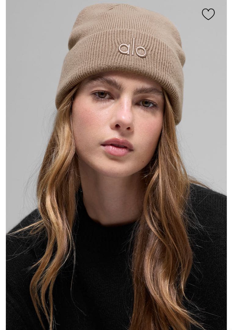 alo yoga Notable Beanie gravelベージュ ニット帽