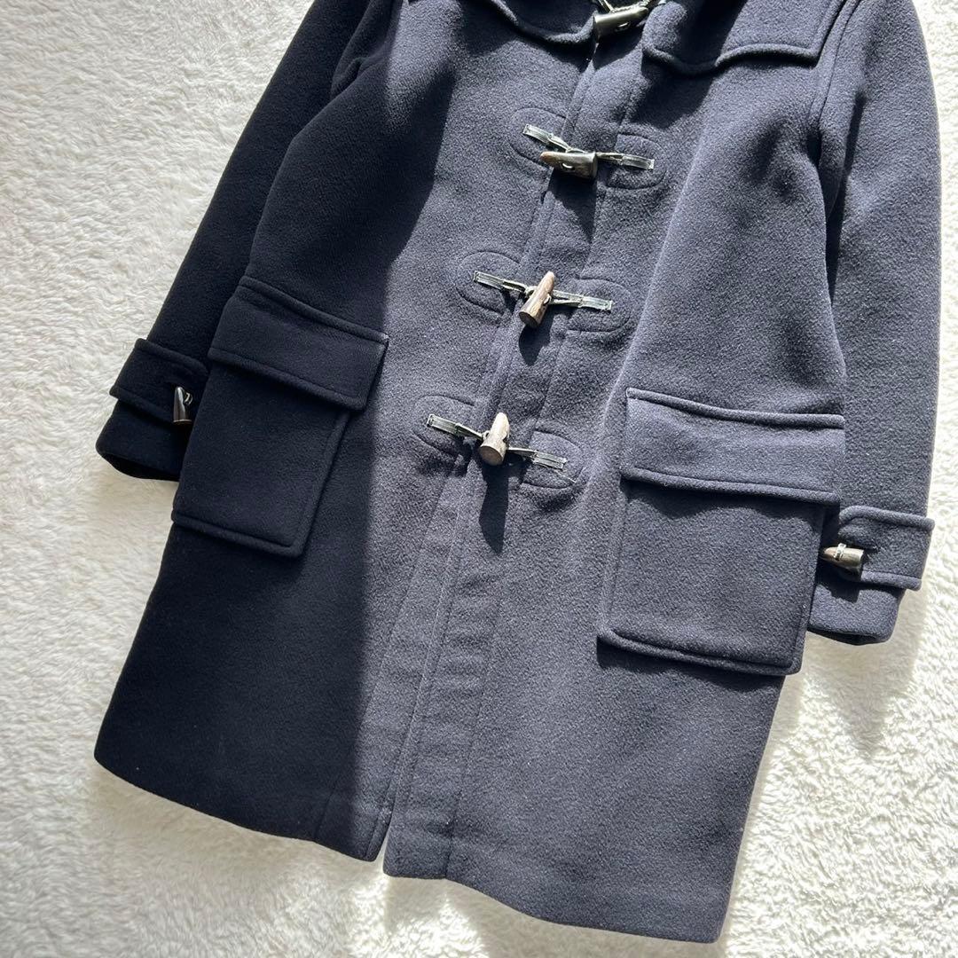 【美品】バーバリー ノバチェック ダッフルコート ロング 英国製 ネイビー