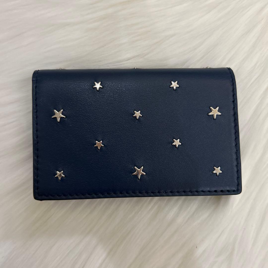 JIMMY CHOO ☆ NELLO カードケース ネイビー