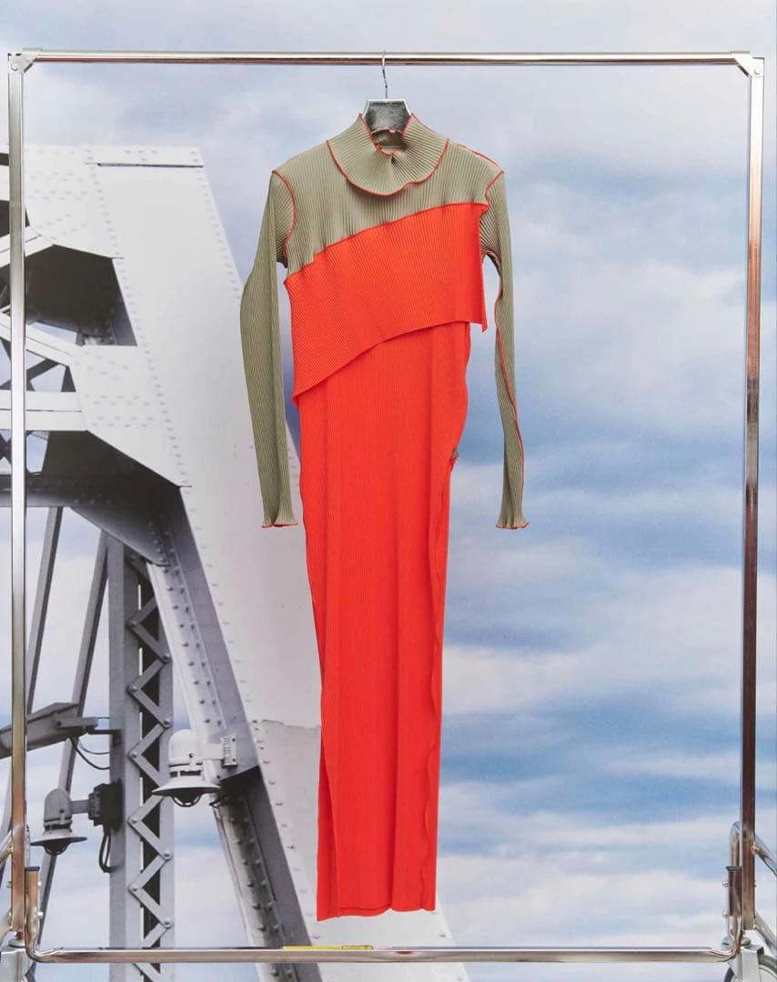 kotohayokozawa ロングスリーブ ドレス ハイネック Mサイズ