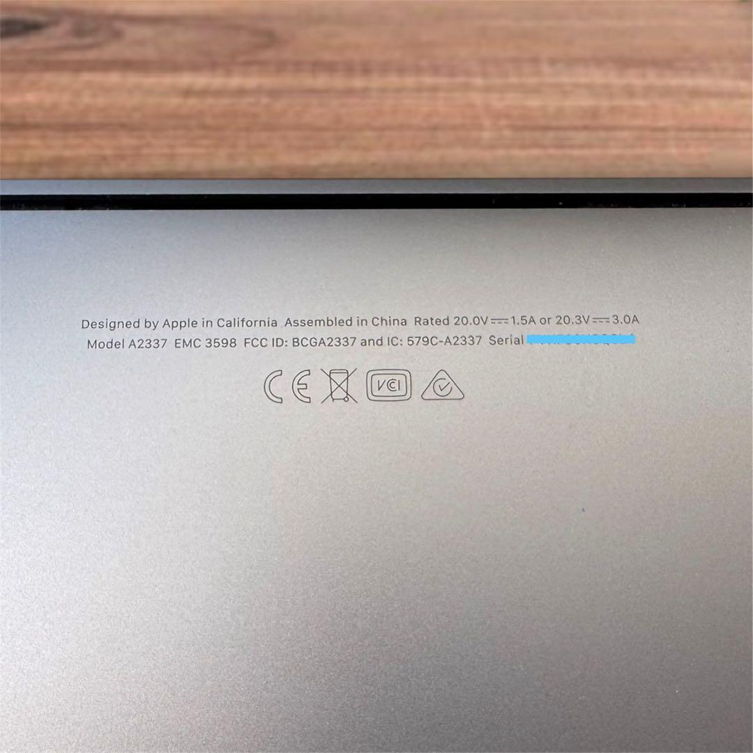 Apple MacBook Air M1 256GB A2337 スペースグレー