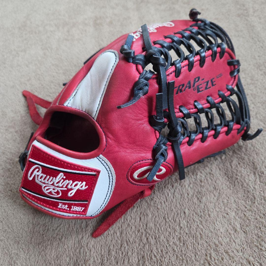 Rawlings TRAP-EZE 軟式グローブ 赤