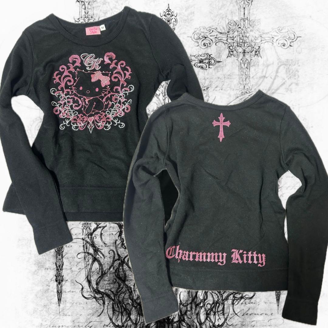 チャーミーキティ ロングTシャツ レア y2k グランジ 平成ギャル 姫ギャル
