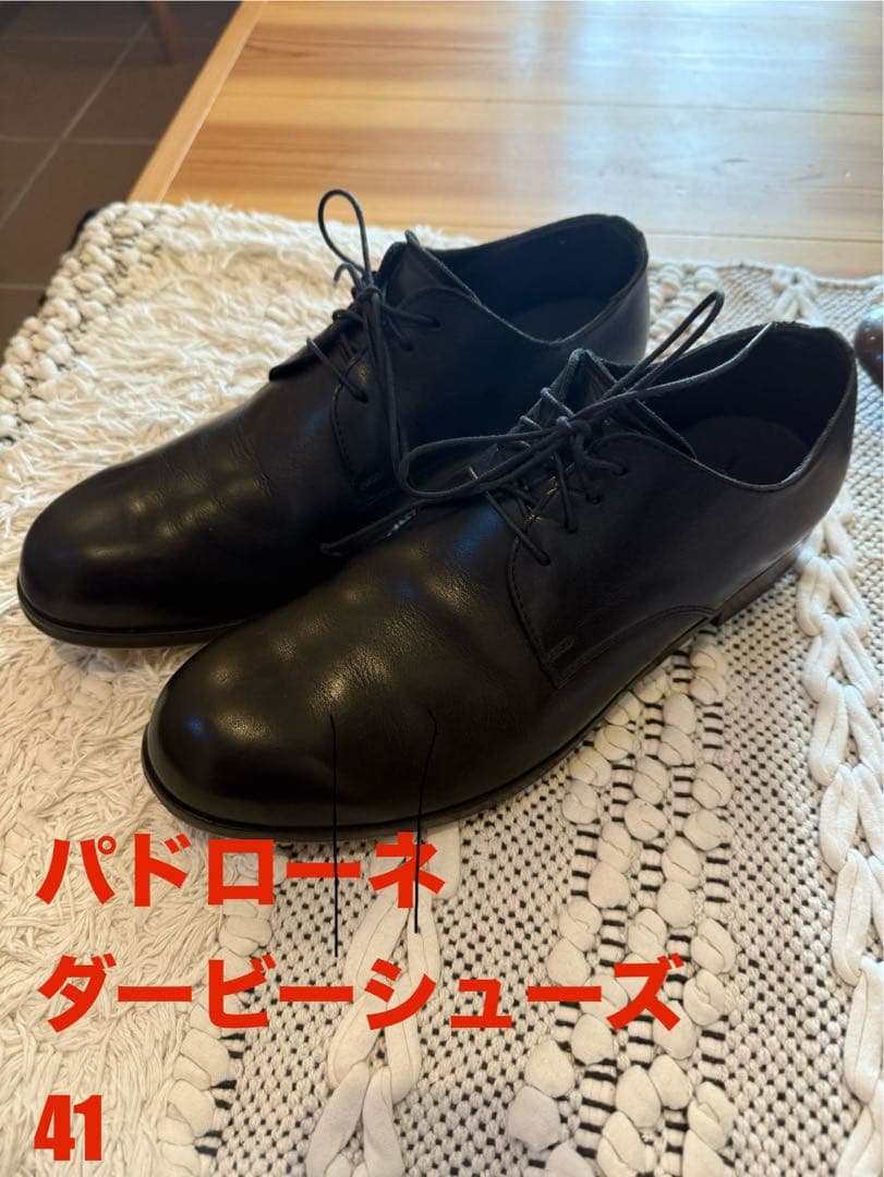 t*4様 PADRONE パドローネ DERBY PLAIN TOE SHOES